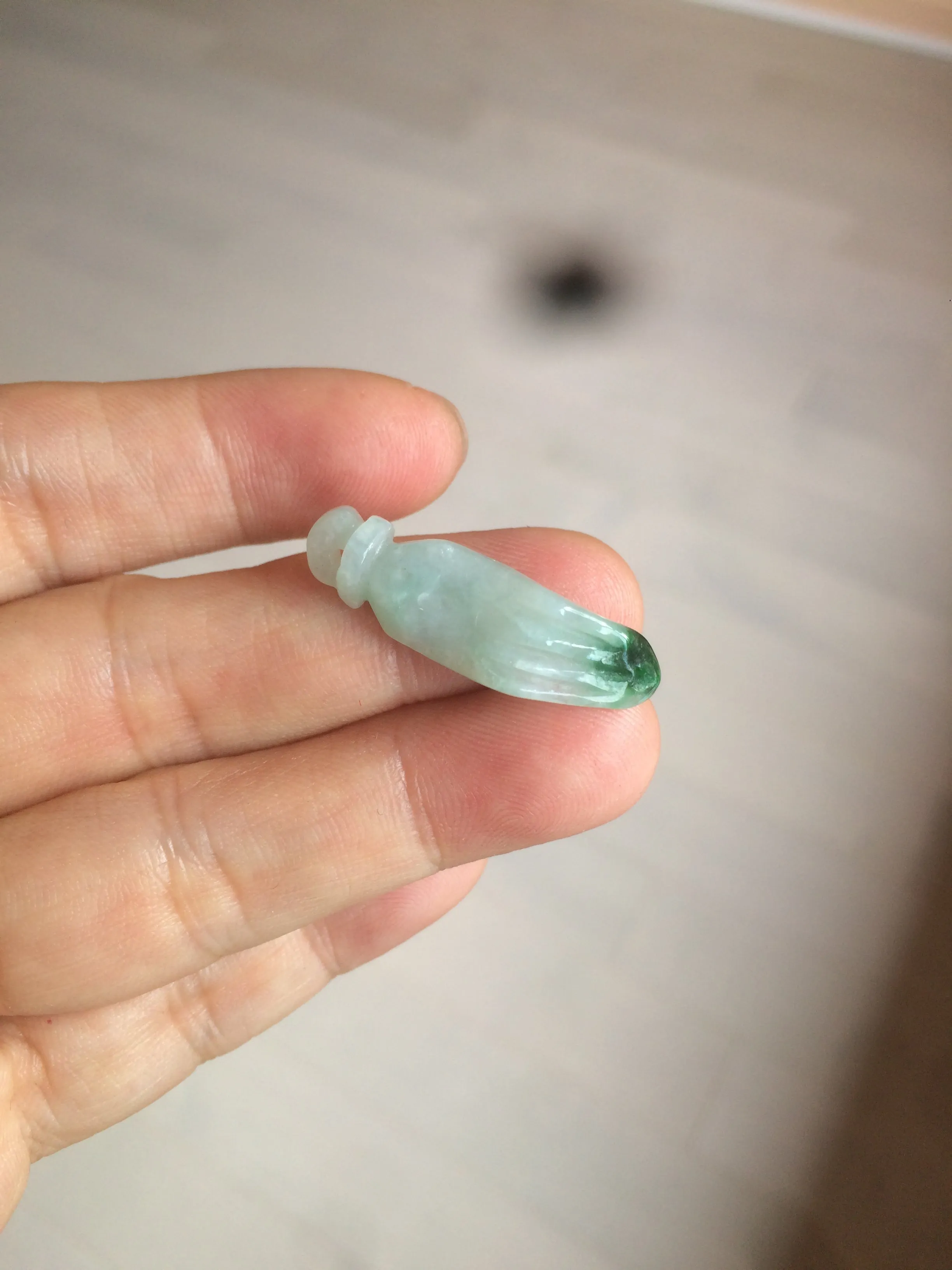 100% natural type A icy watery sunny green/purple a pearl in my palm (apple of my eye, 掌上明珠) Jadeite jade bead AQ72