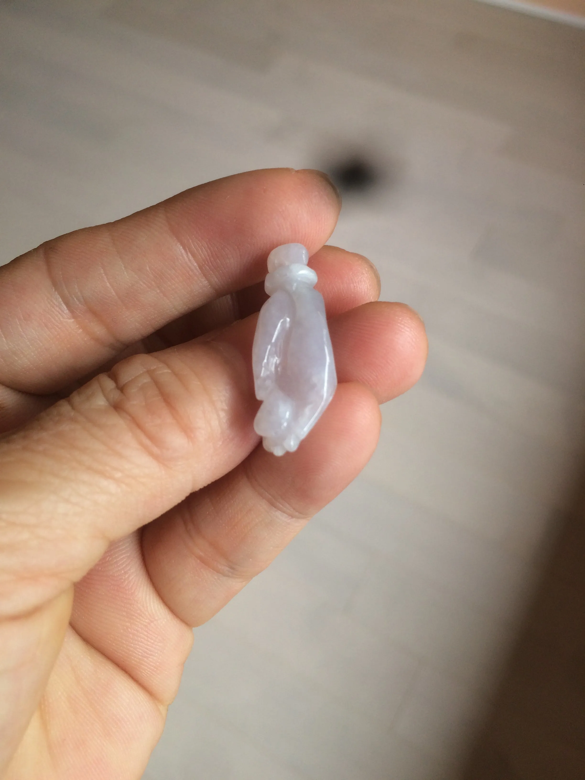 100% natural type A icy watery sunny green/purple a pearl in my palm (apple of my eye, 掌上明珠) Jadeite jade bead AQ72