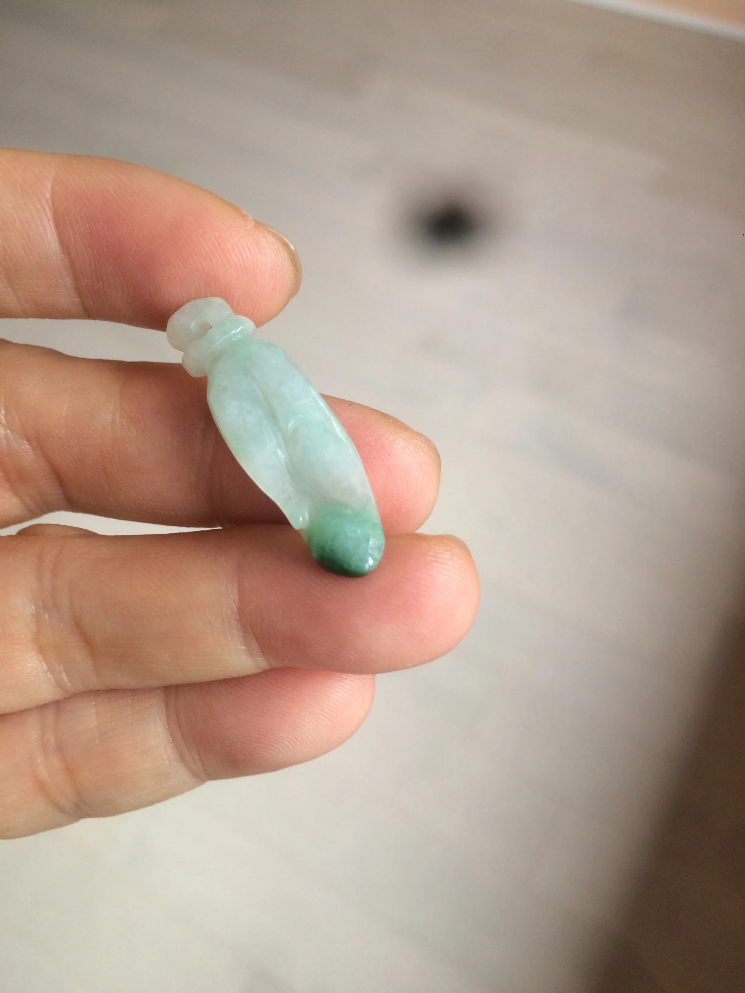 100% natural type A icy watery sunny green/purple a pearl in my palm (apple of my eye, 掌上明珠) Jadeite jade bead AQ72