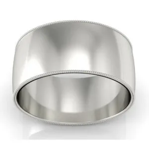 10mm Milgrain Wedding Band in 14k