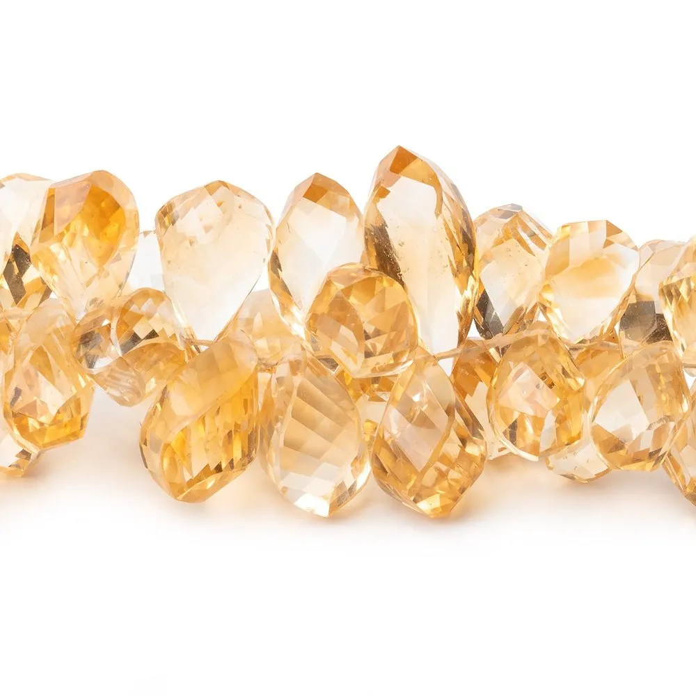 10x6-19x9mm Citrine Top Drilled Faceted Twist Beads 8 inch 78 pieces AAA