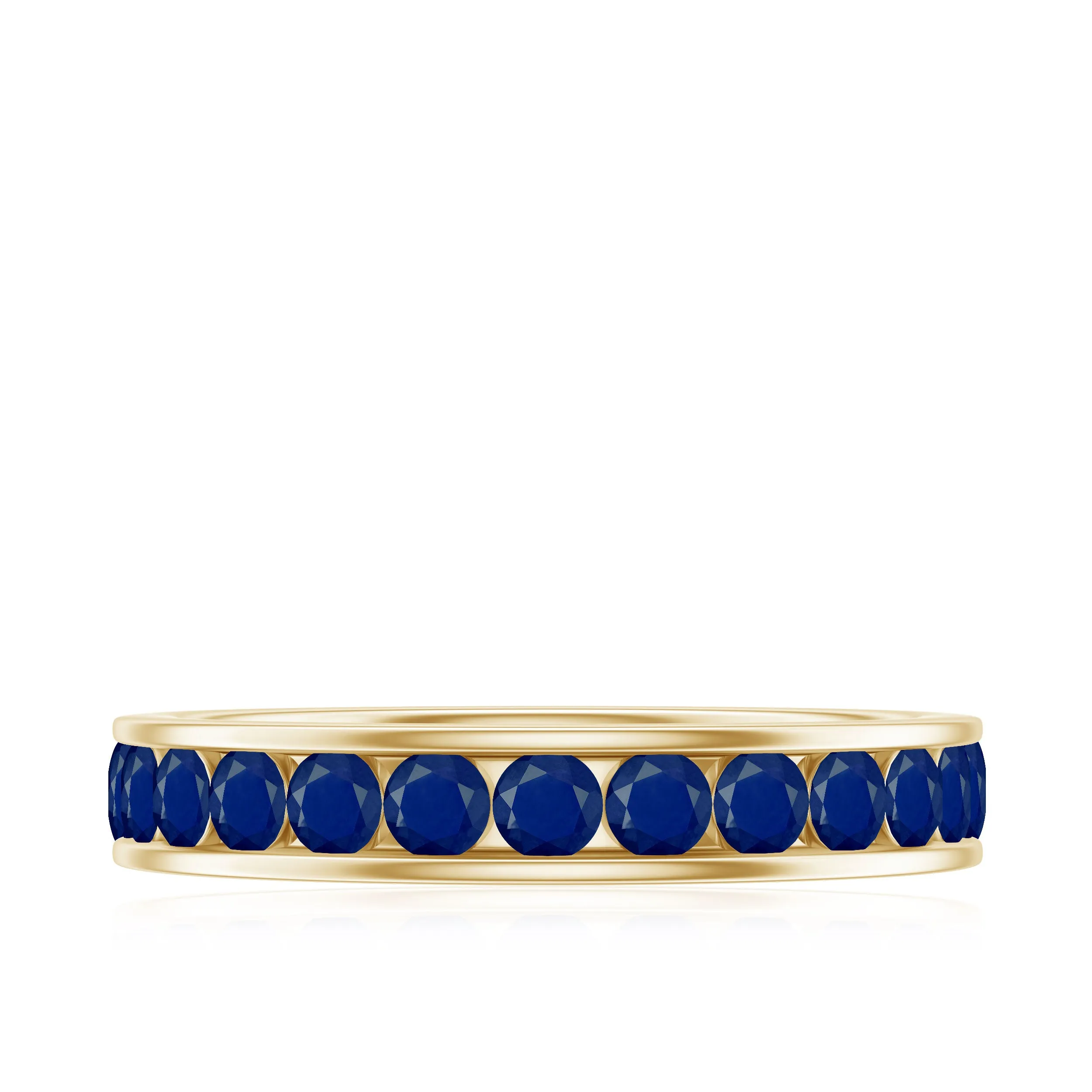 1.25 CT Blue Sapphire Eternity Ring in Trellis setting