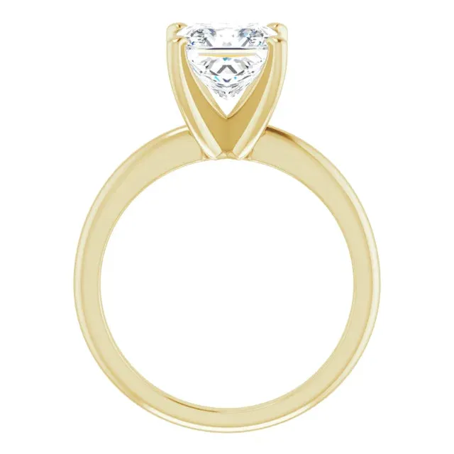 14k Gold Princess Solitaire Engagement Ring