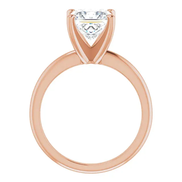 14k Gold Princess Solitaire Engagement Ring