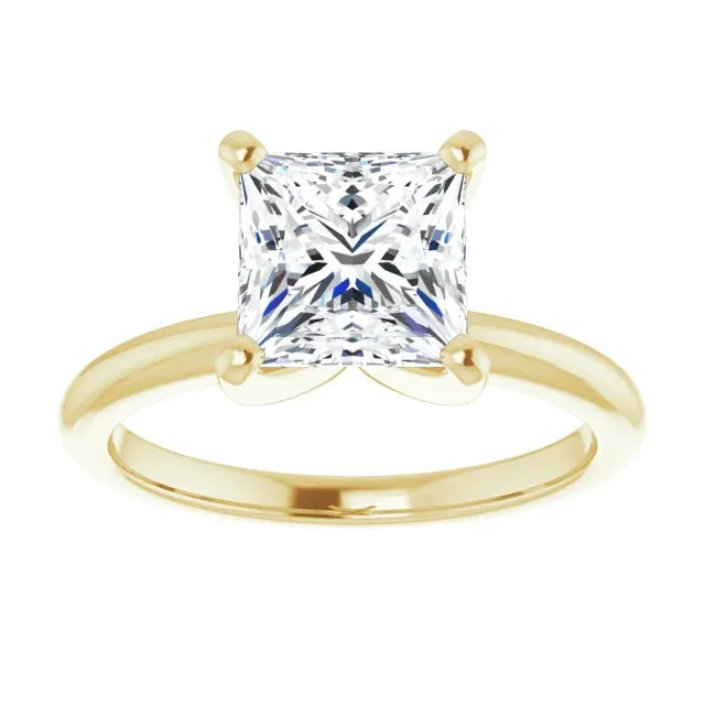 14k Gold Princess Solitaire Engagement Ring