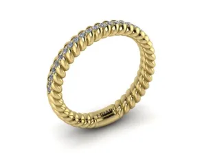 14k Yellow Gold Pave Band