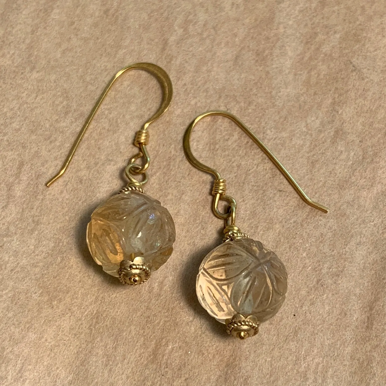 18 Karat Gold & Citrine Earrings