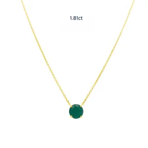 1.81ct Basket Set Colombian Emerald Necklace