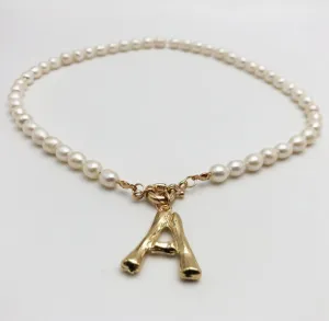 18K Gold-Filled Personalized Pearl Necklace