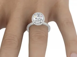 2.48ct Oval Solitaire With Diamond Halo