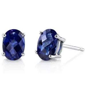 3.44 CTTW Round Oval Halo Stud Earrings Cubic Zirconia