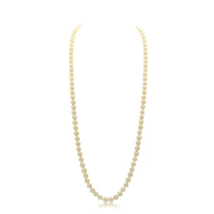 7.5mm Cultured Pearl Opera Necklace To A 9ct Gold Pearl Set Clasp