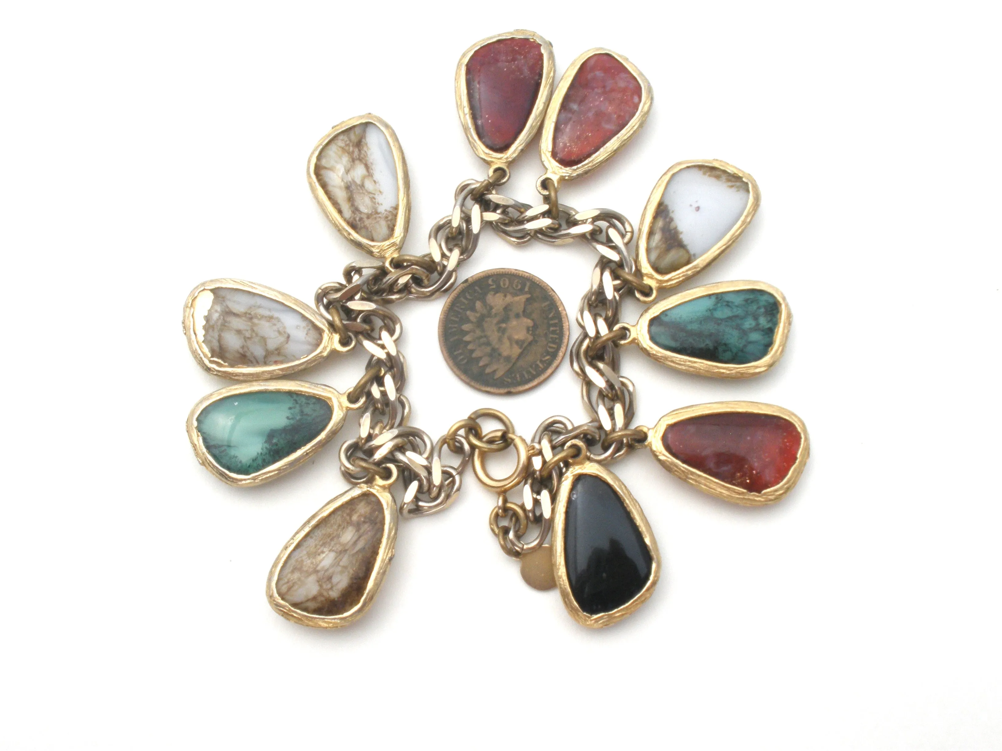 Accessocraft Charm Dragon's Breath Glass Charm Bracelet