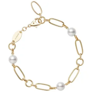 Akoya Cultured Pearl Bracelet in 18K Yellow Gold