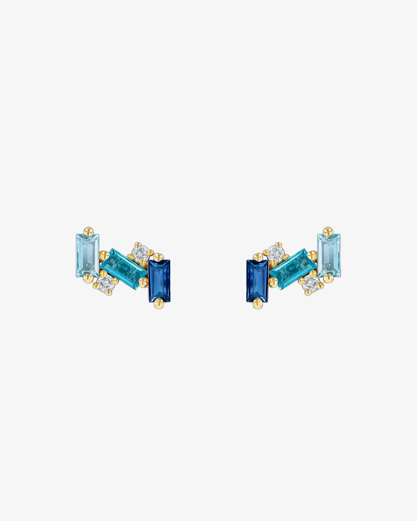 Amalfi Burst Blue Ombre Studs