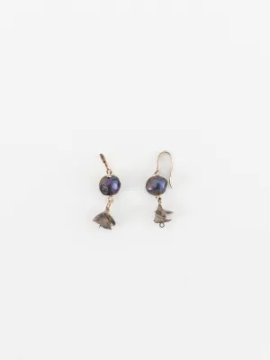 Elegant Rose Gold Keshi Pearl Earrings by Atelier Inscrire