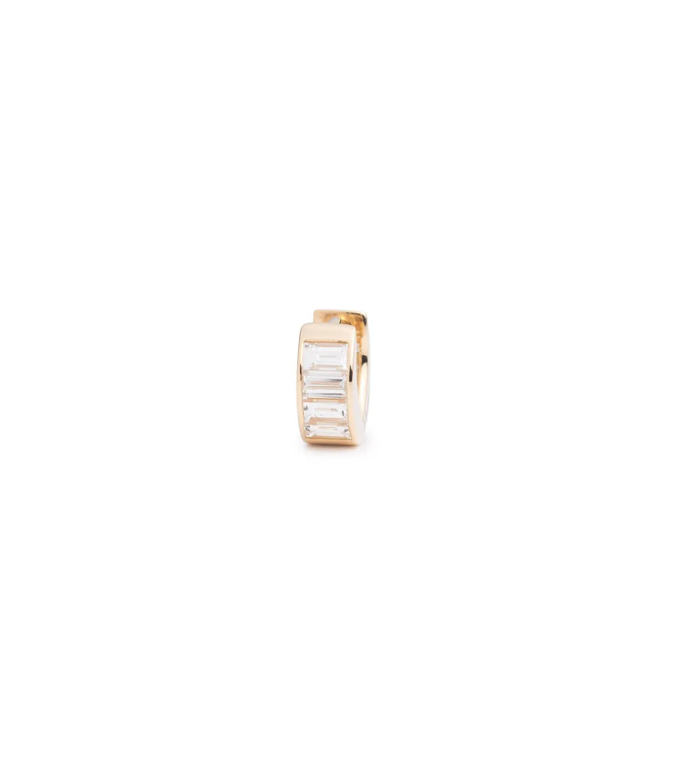 Baguette Diamond - True Love : Huggie Earring