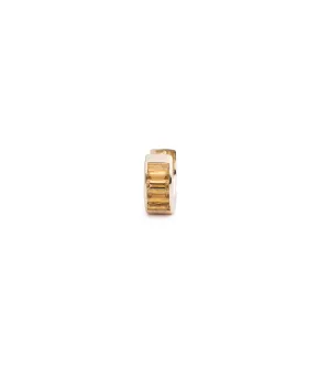 Baguette Pink Champagne Citrine - True Love : Huggie Earring