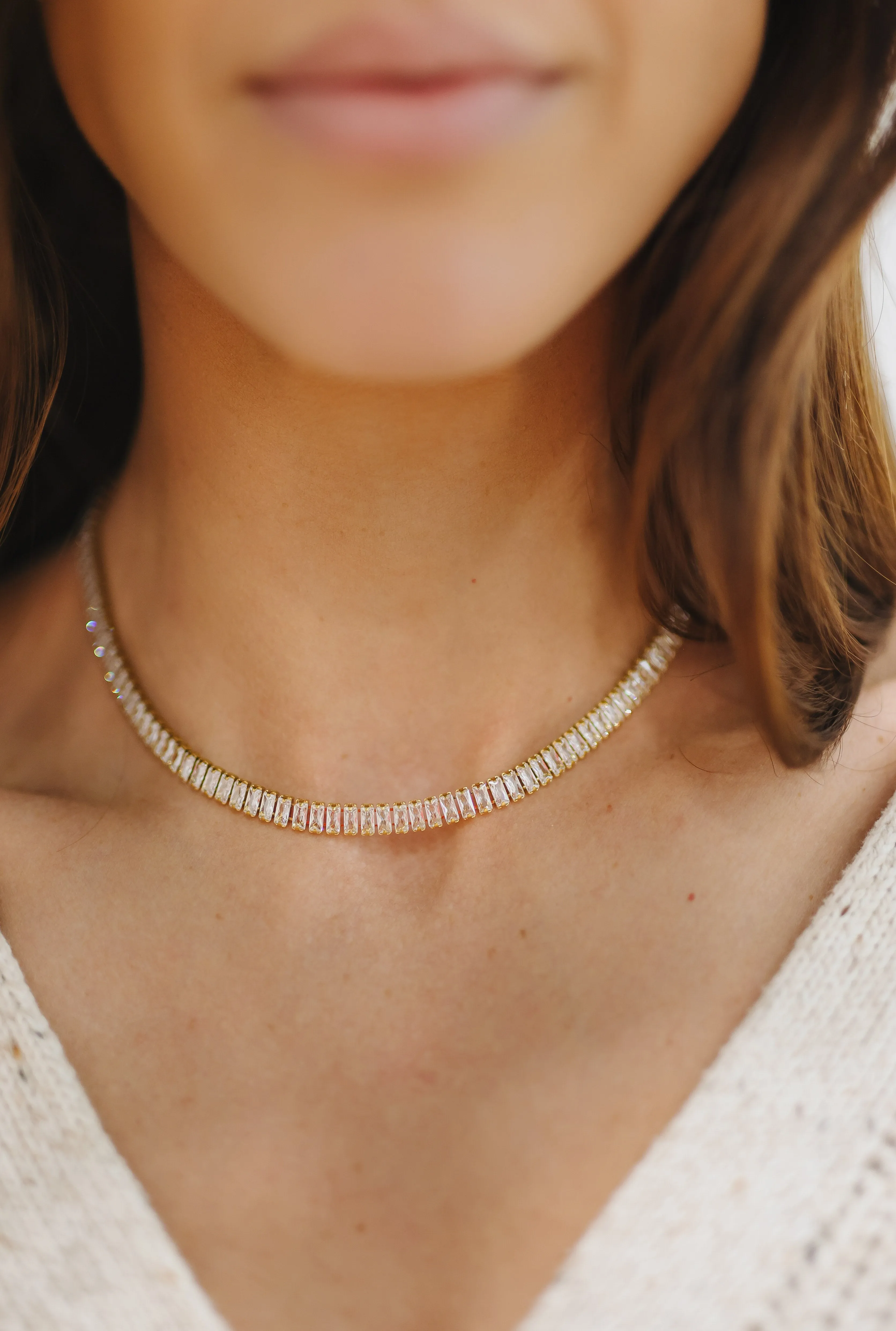 Baguette Tennis Necklace