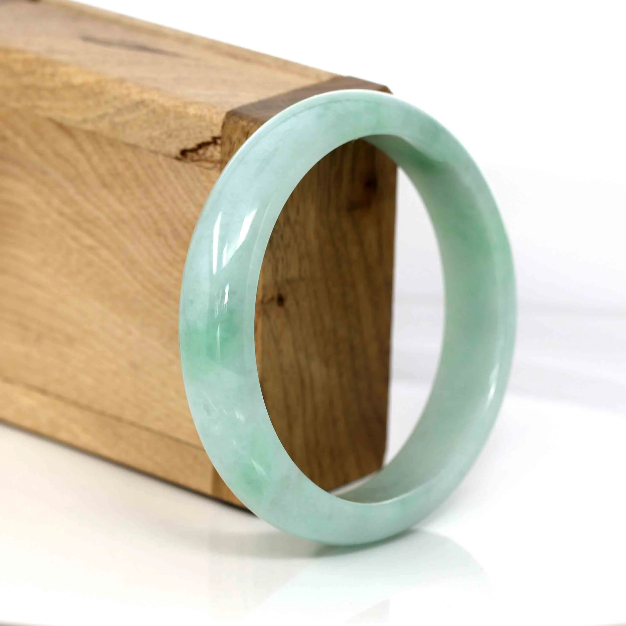 Baikalla Classic Green Natural Jadeite Jade Bangle (58.93 mm )#561