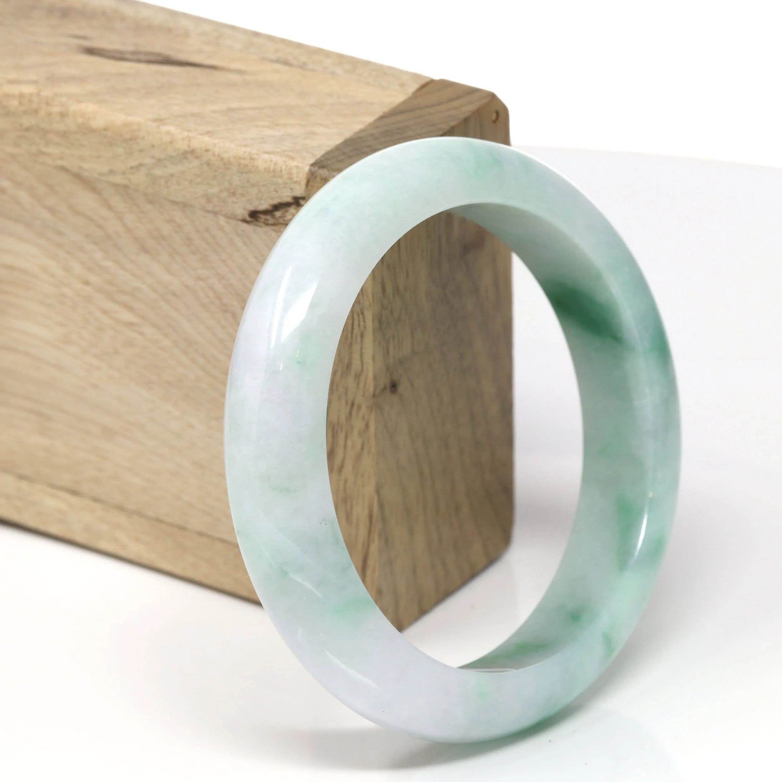 Baikalla™ "Classic Bangle" Genuine Burmese High Quality Jadeite Jade Bangle Bracelet (58.52 mm) #532