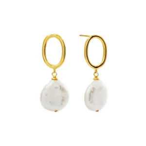 Billie Coin Pearl Earrings