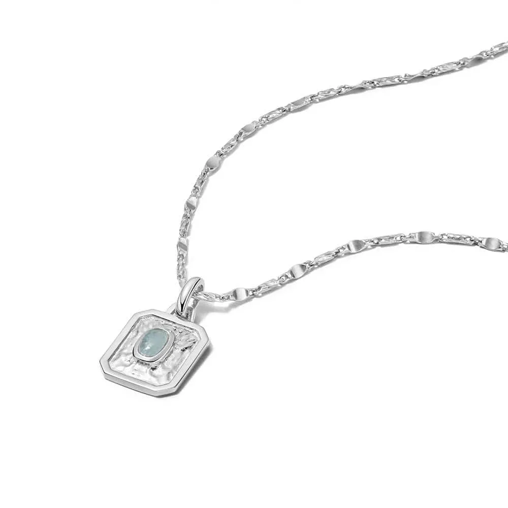 Birthstone Necklace Sterling Silver