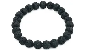 Black Lava Natural Gemstone Bracelet