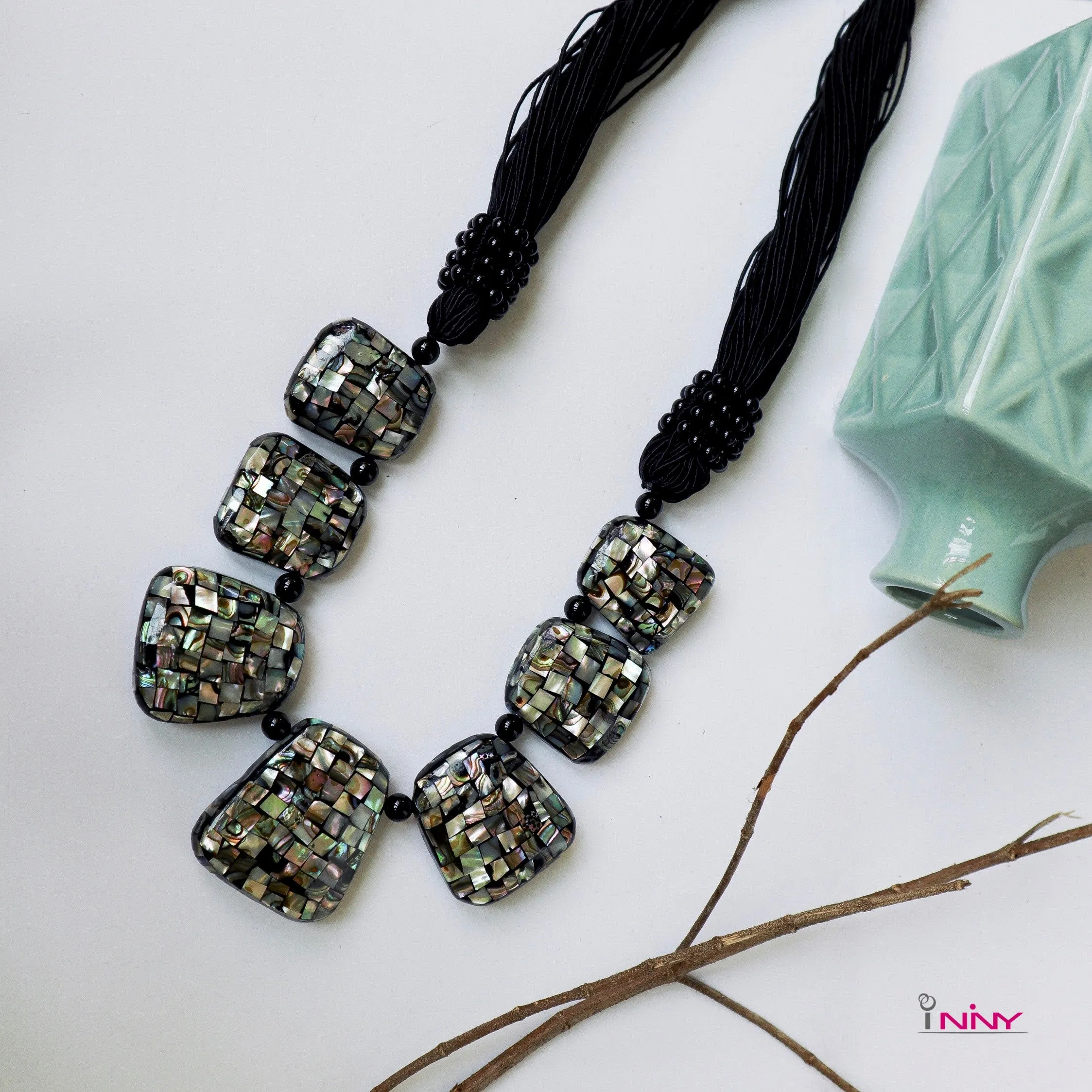 Black MOP Shell Necklace