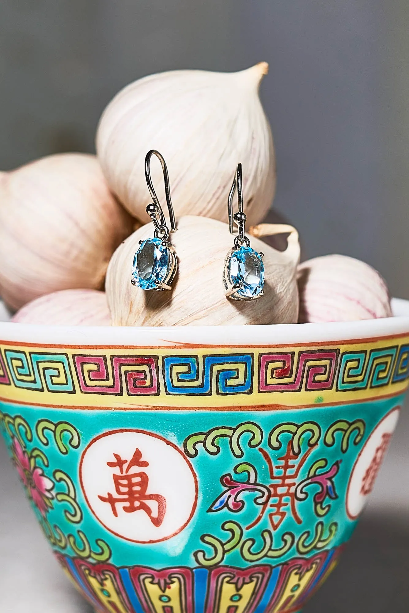 Blue Topaz Silver Drop Earrings