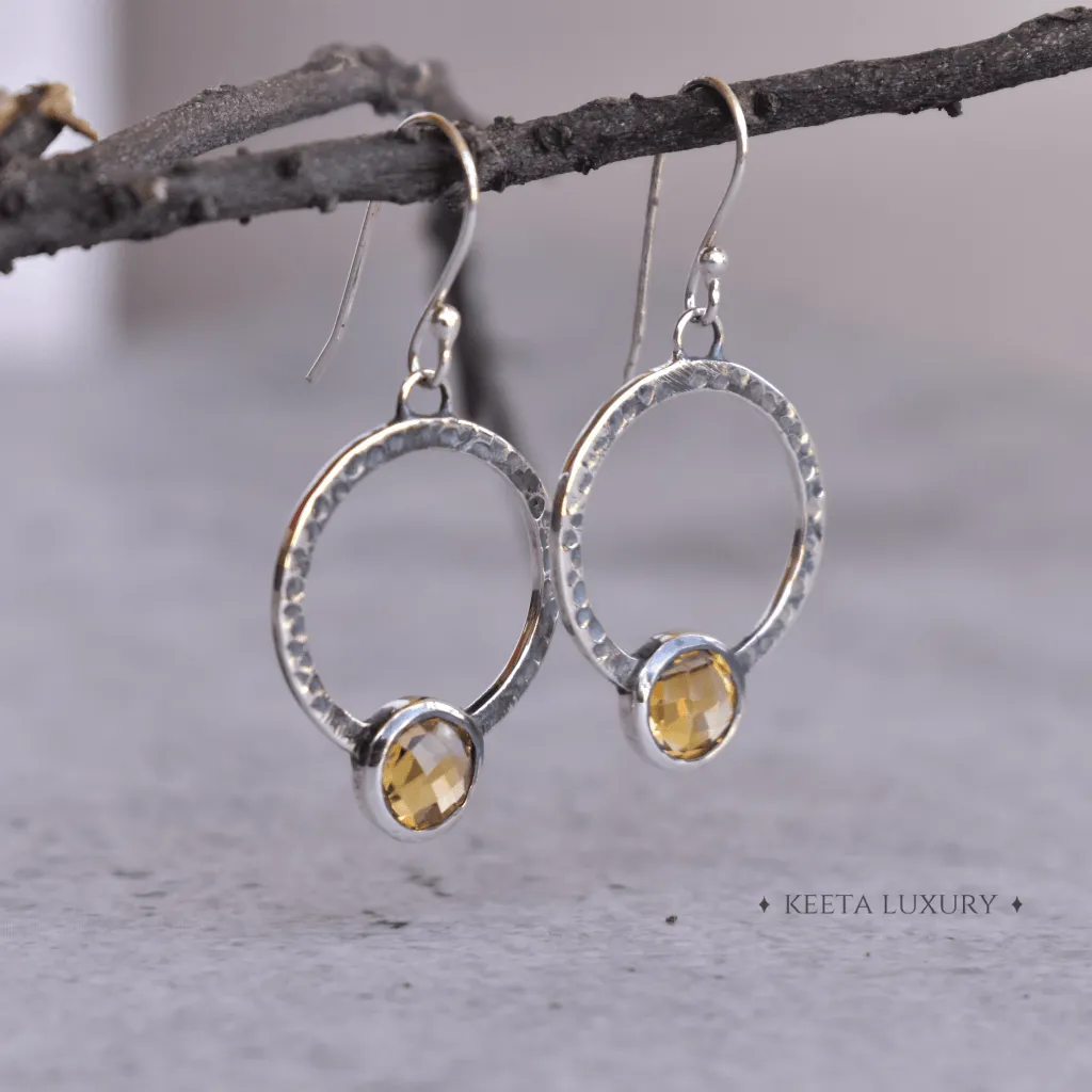 Boho Chic Flair - Citrine Earrings