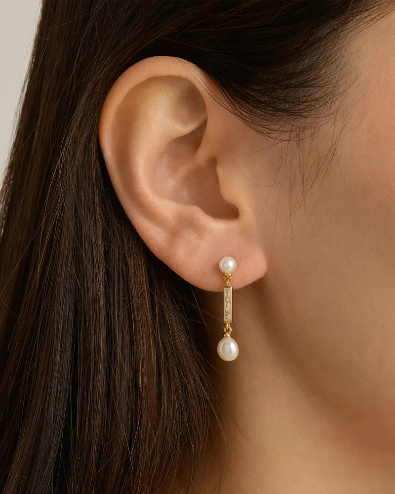 BREATHE PEARL DROP EARRINGS | 18k Gold Vermeil