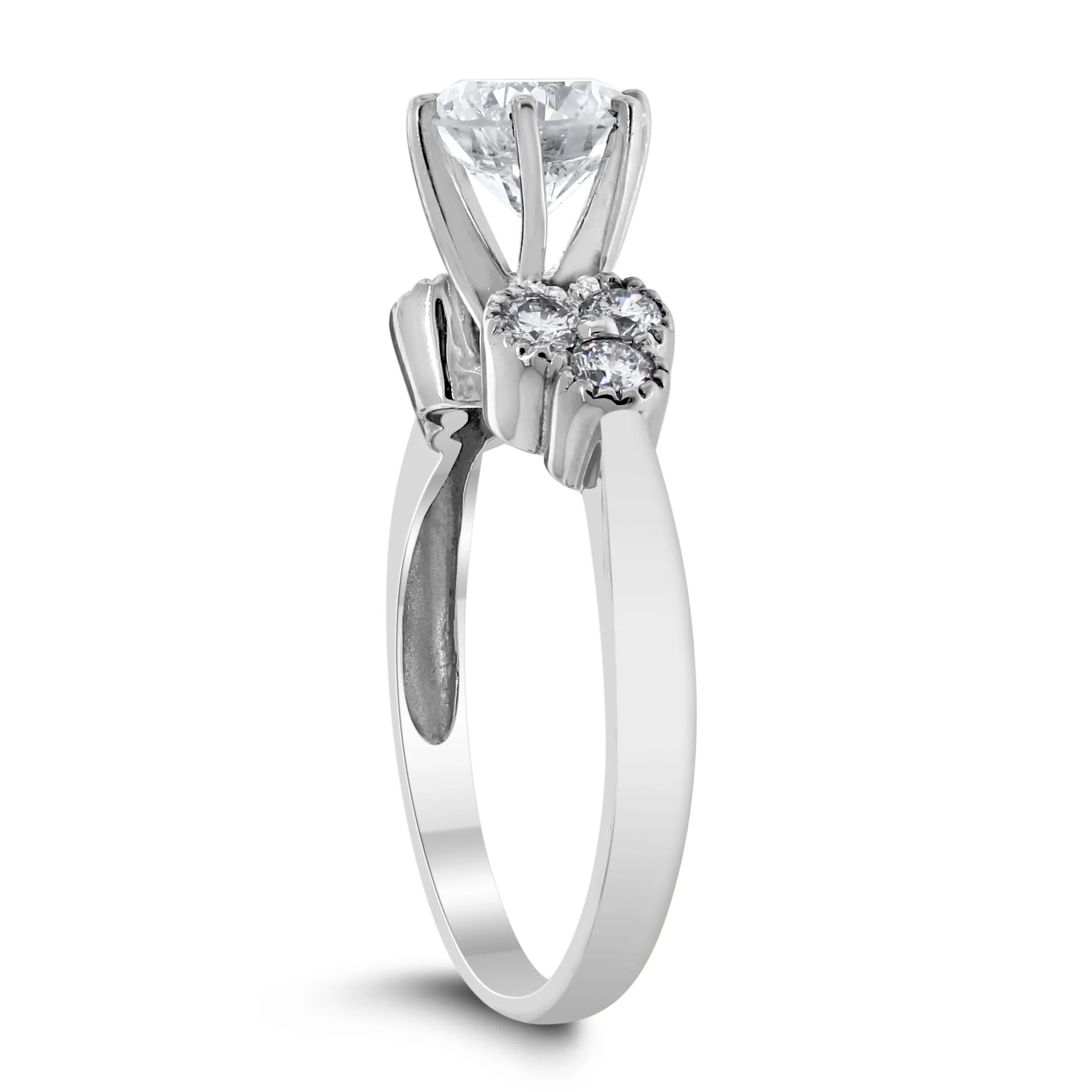 Brilliance Engagement Ring (1.19 ct Round GI1 EGLUSA Diamond) in White Gold