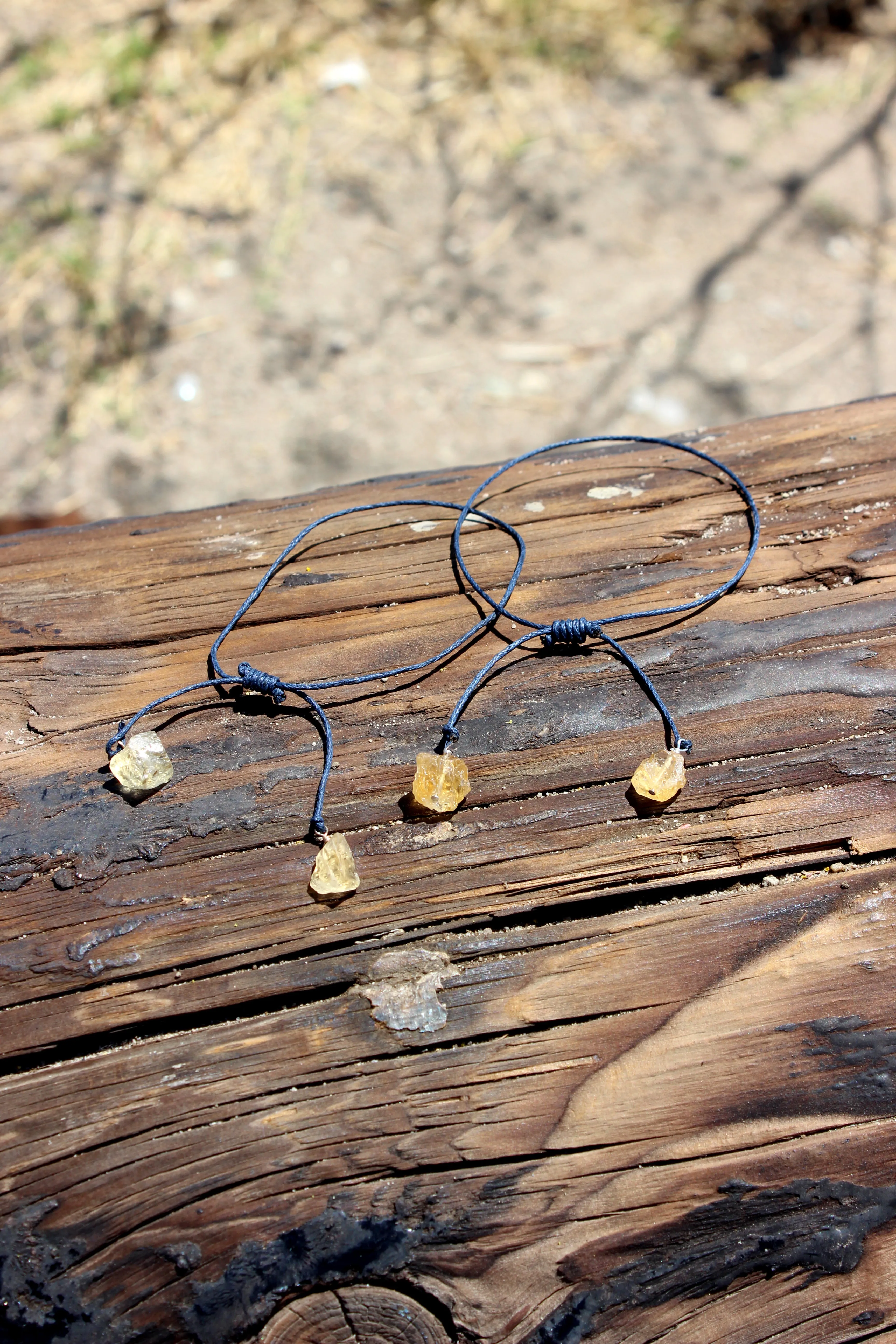 Carrick // Citrine Drop Cord Bracelet, Silver or Gold, Boho Bracelet // BH-B021