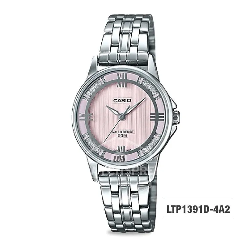 Casio Ladies' Standard Analog Silver Stainless Steel Band Watch LTP1391D-4A2 LTP-1391D-4A2