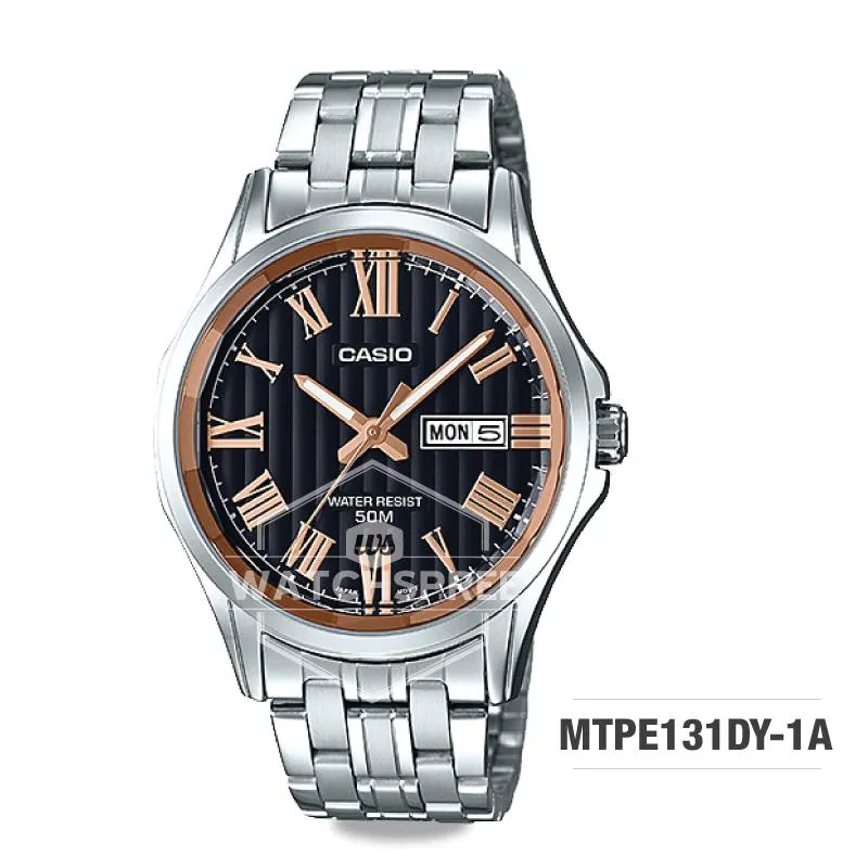 Casio Men's Standard Analog Silver Stainless Steel Band Watch MTPE131DY-1A MTP-E131DY-1A