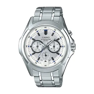 Casio Men's Standard Analog Silver Stainless Steel Band Watch MTPE204D-7A MTP-E204D-7A