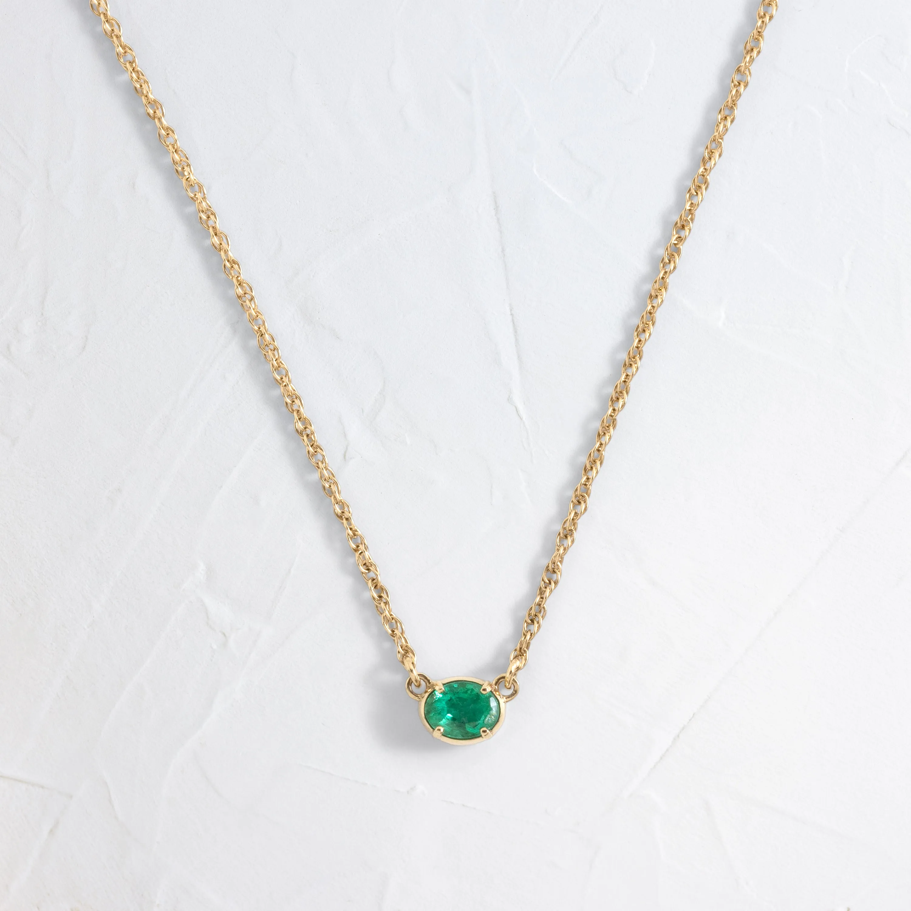 Centering Necklace, Emerald - In Stock