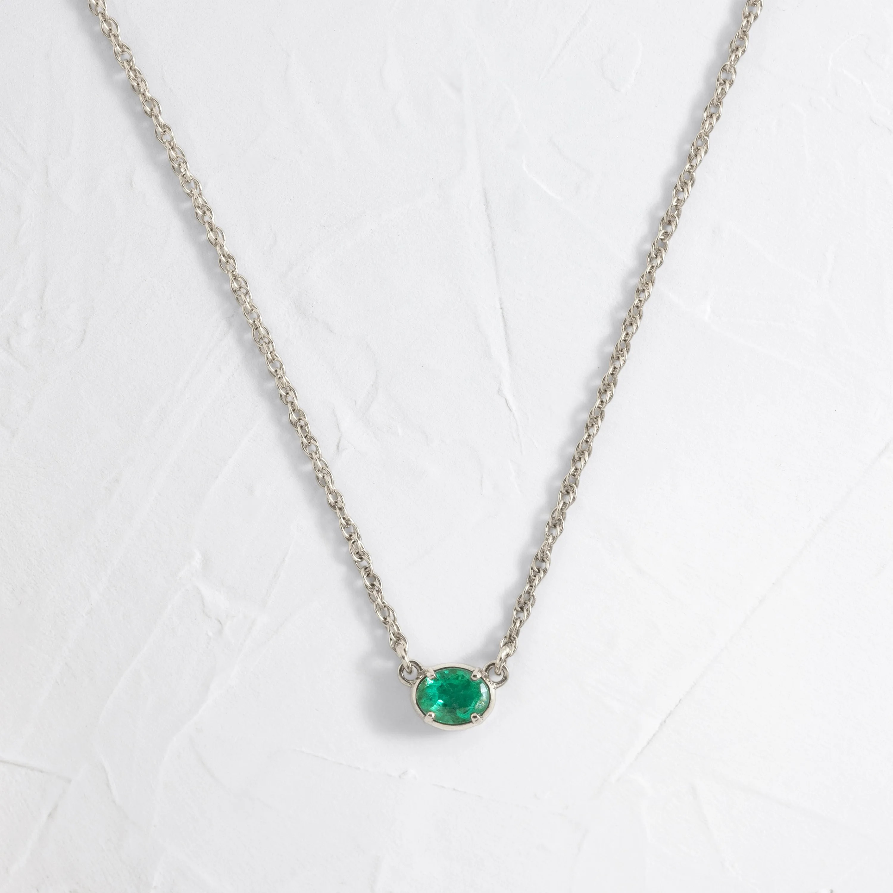 Centering Necklace, Emerald - In Stock