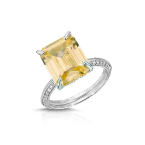 Citrine Baguette Ring