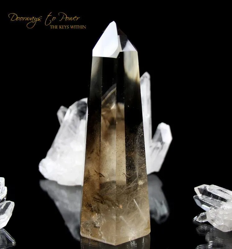 Citrine Smoky Phantom Quartz Master Dow Crystal 'Prosperity Goddess'