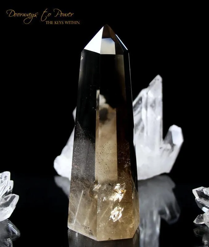 Citrine Smoky Phantom Quartz Master Dow Crystal 'Prosperity Goddess'