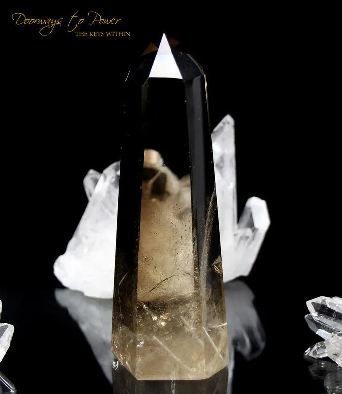 Citrine Smoky Phantom Quartz Master Dow Crystal 'Prosperity Goddess'