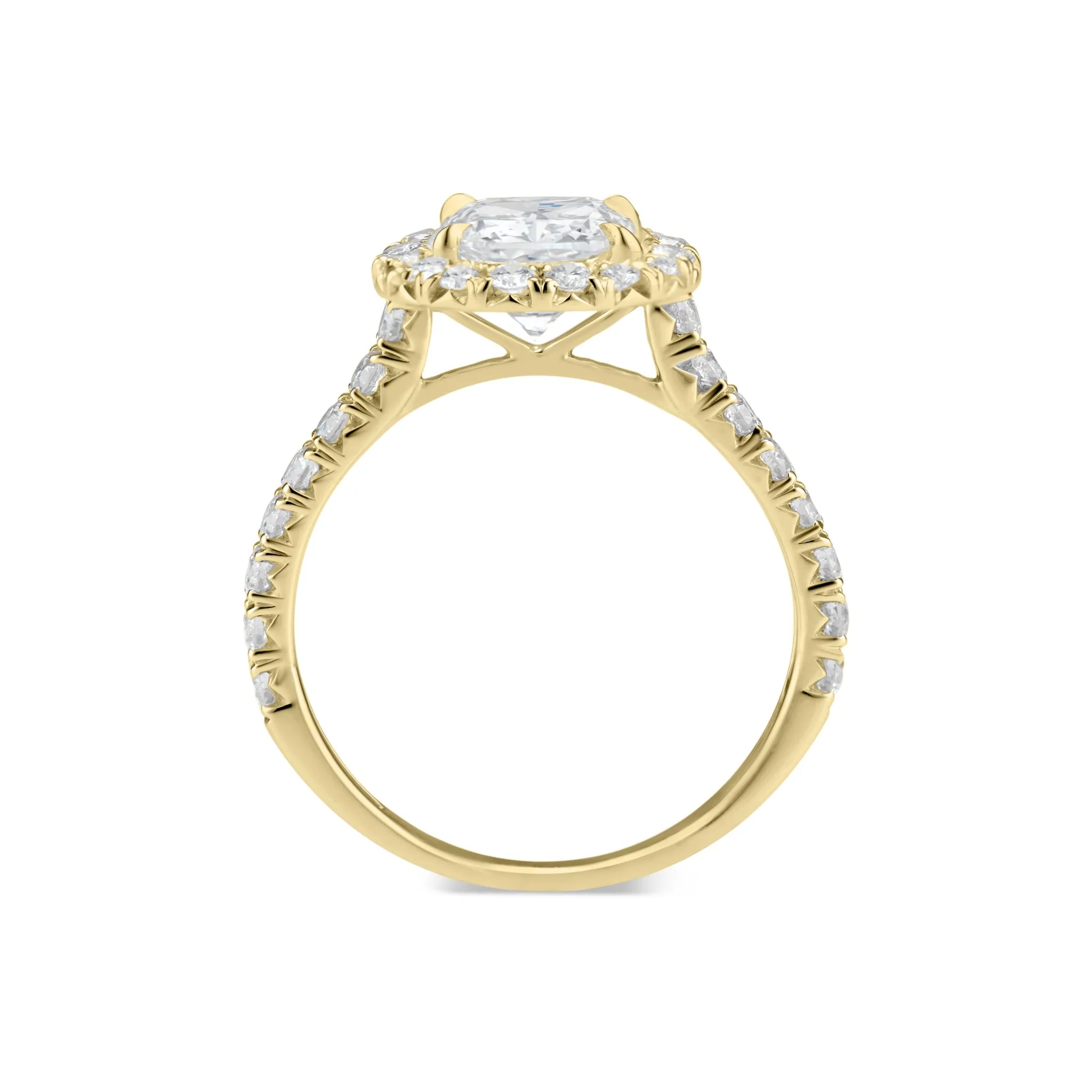 Cushion Halo Diamond Classic Engagement Ring