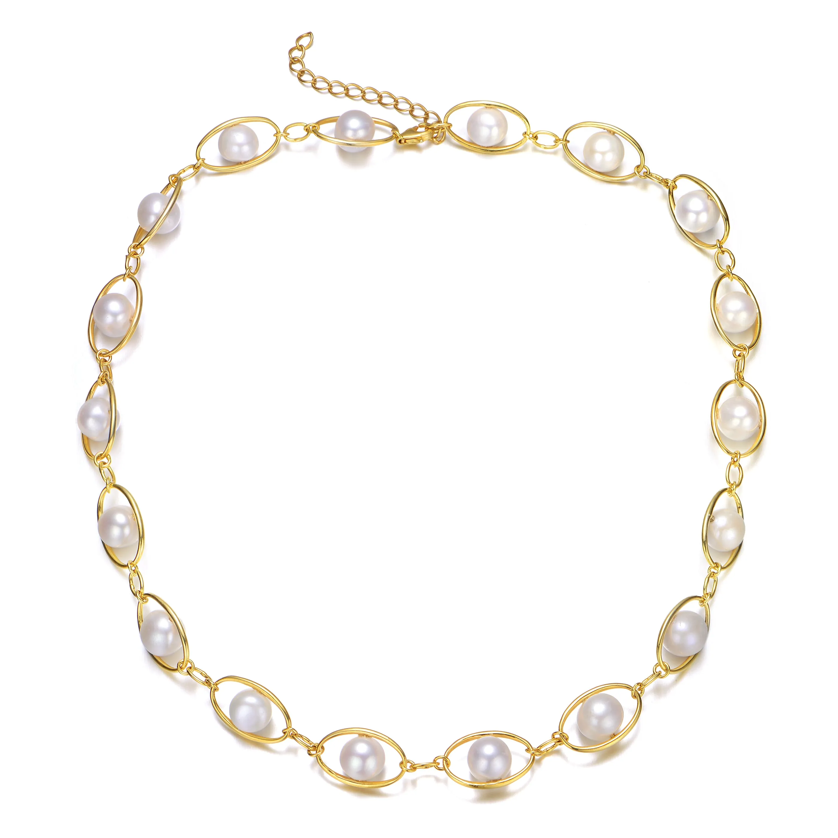 Delphine Golden Eye Pearl Necklace