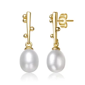 Delphine Mini Golden Pearl Earrings