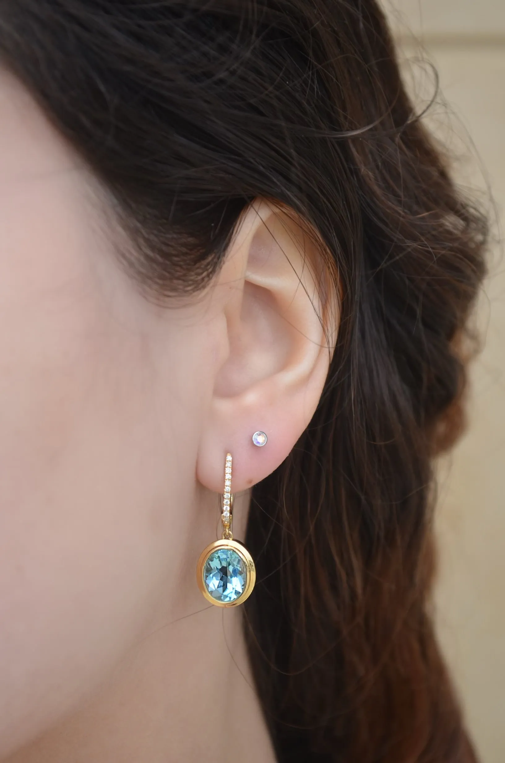 Doves Sky Blue Topaz Earrings