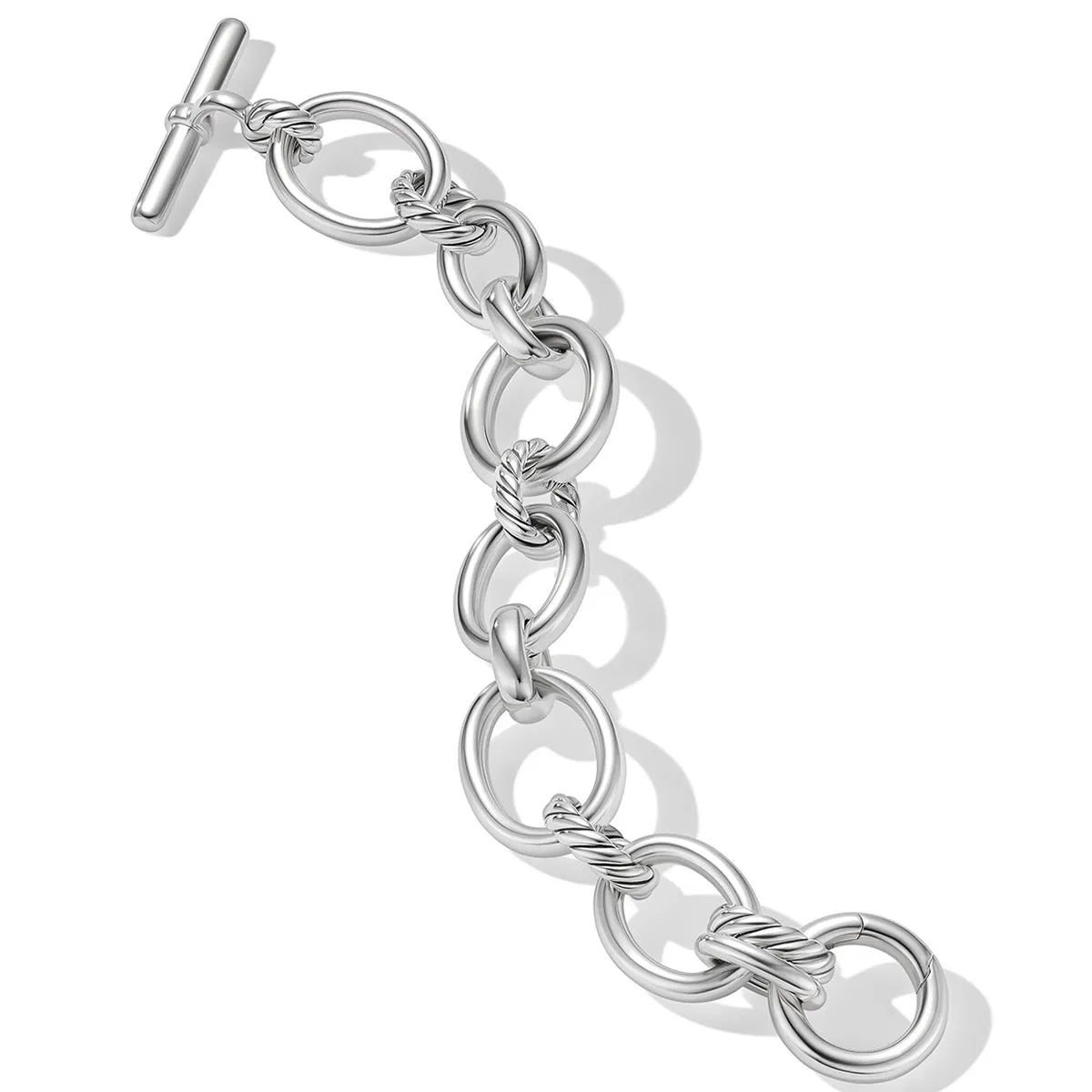 DY Mercer Bracelet in Sterling Silver with Pave Diamonds