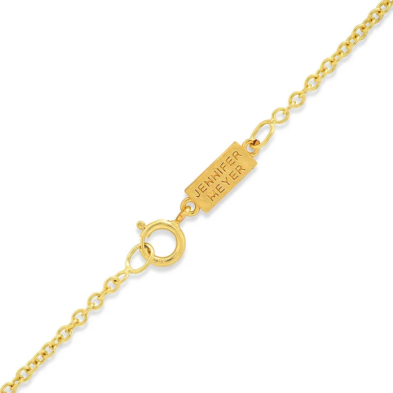 Ellen Plate with 3 Heart-Cut Emerald Detail Necklace