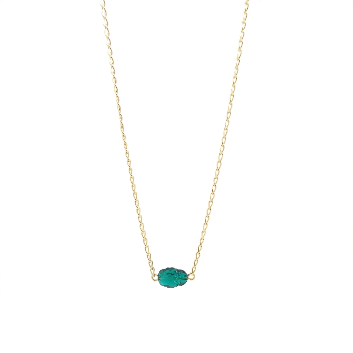 EMERALD SCARAB NECKLACE